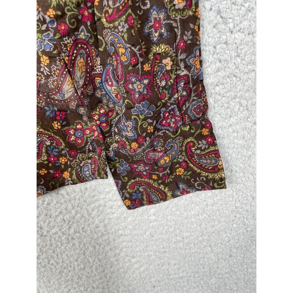 Coldwater Creek Womens Size M Paisley Print Textured Button Up Shirt - Picture 10 of 12